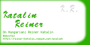 katalin reiner business card